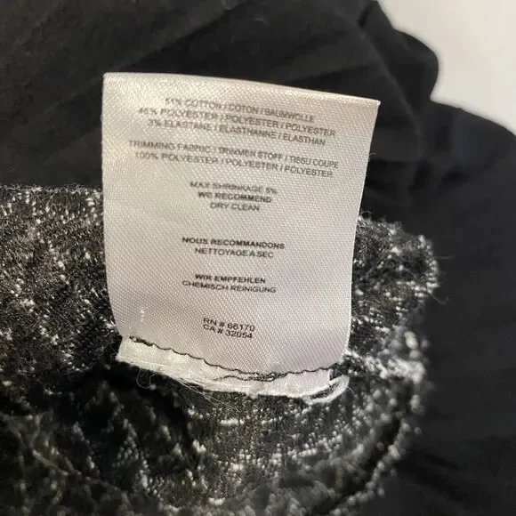 Ganni Anthropologie Jacquard Jersey Knife Pleated Dress Black White Size Medium - Picture 10 of 14